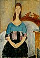 Amedeo Modigliani - Portrait of Jeanne Hebuterne, Seated, 1918 - Google Art Project