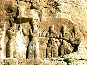 Ardashir i's relief at Firuzabad, Fars, Iran