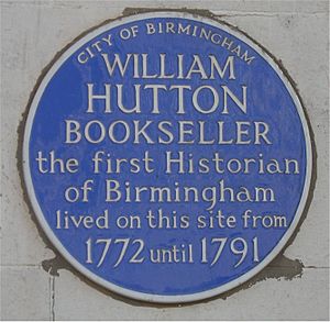 Blue plaque William Hutton
