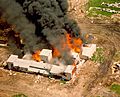 Branch Davidian Compound in Flames