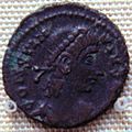 Bronze coin of Contantius II 337 361 found in Karghalik