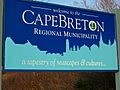 Cape Breton Regional Municipality welcome sign