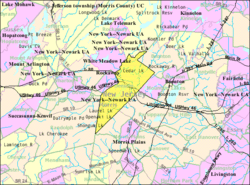 Census Bureau map of Denville, New Jersey