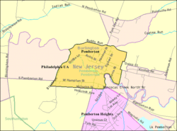Census Bureau map of Pemberton, New Jersey