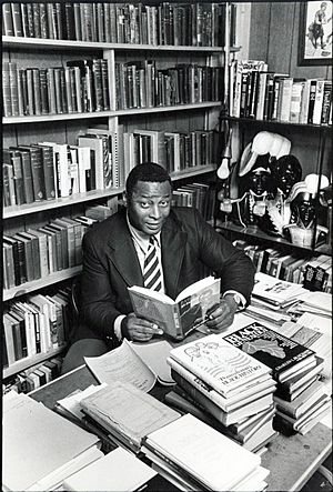 Charles L. Blockson in home office (1971)