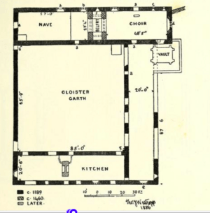 Clare Abbey plan 1886