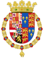 Coat of Arms of Philip II of Spain, English King Consort-Spanish Variant (1556-1558)