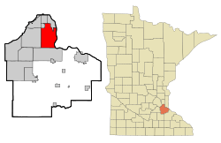 Location of Inver Grove Heights, Minnesota