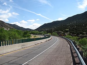 Deadman's Curve on Old Route 66, Tijeras Canyon NM