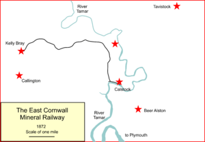 East Cornwall Rly map