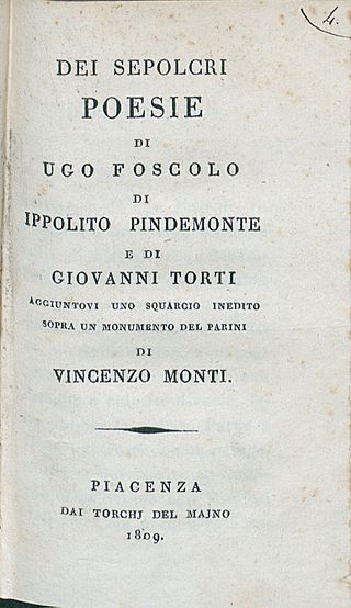 Foscolo - Dei sepolcri, 1809 - 6059669 TO0E070314 00003