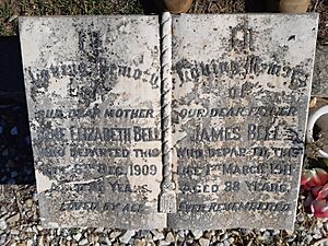 Grave of James and Jane Bell, East Rockingham Pioneer Cemetery, May 2020 02