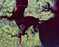 Hampton roads from space