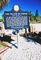 Historical marker for fishing village of Cortez, Florida