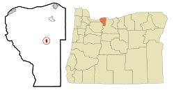 Location of Parkdale, Oregon