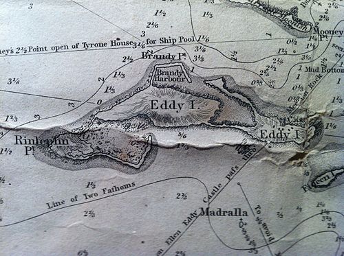 Island Eddy, Co. Galway, Ireland on Nimmo's maritime map of Galway Bay, 1822
