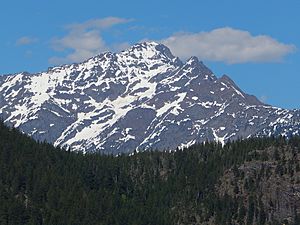 Jack Mountain seen from west. North Cascades of WA
