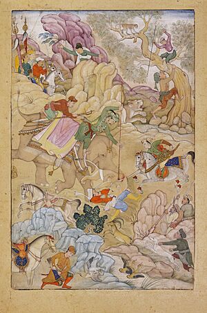 Jahangir's Lion Hunt ca. 1615, Aga Khan Museum, Geneva