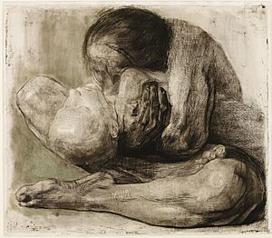 Kaethe Kollwitz - Frau mit totem Kind