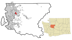 Location of West Lake Sammamish, Washington