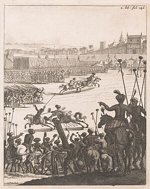 Koninklijk toernooi op Java, 1676, RP-P-OB-47.468 (cropped)