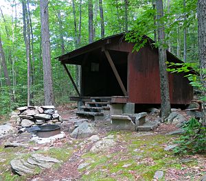 Lean-to in Wendell State Forest