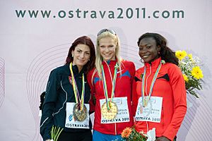 Long jump podium Ostrava 2011