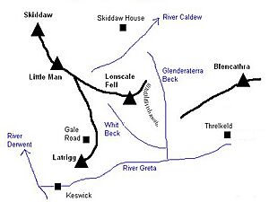 Lonscale Fell sketch map