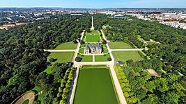 Luftbildaufnahme des Großen Gartens in Dresden