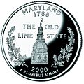 Maryland quarter, reverse side, 2000