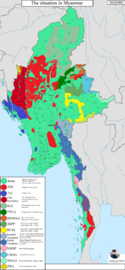 Military situation in Myanmar, December 2023