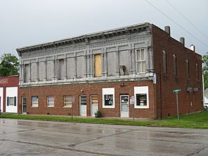 An iron-front store building in New Florence.