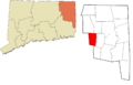 Northeastern Connecticut incorporated and unincorporated areas Chaplin highlighted