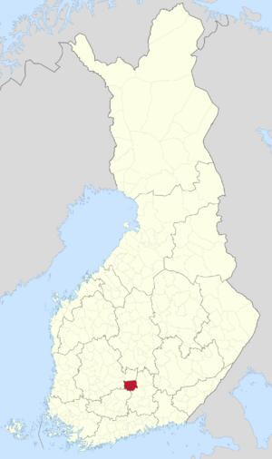 Location of Padasjoki in Finland