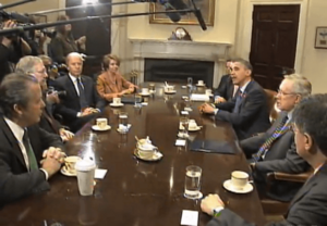 Party leaders meet during fiscal cliff debate