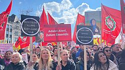 Protest against the Alawite massacres in Syria
