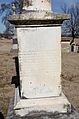 Rev. Jesse Bushyhead Grave, Cherokee inscription on side