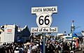 Route 66 sign at Santa Monica Pier