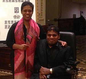 Senarath with his wife Lasanthi