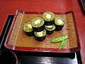 Soba sushi w egg crab cucumber
