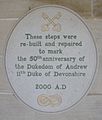 St Peter's Church, Edensor - 11th Duke of Devonshire wall tablet1