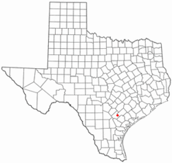 Location of Runge, Texas
