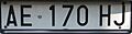Targa automobilistica Italia 1994 AE•170 HJ