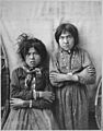 Two Tlingit girls, Tsacotna and Natsanitna, wearing noserings, near Copper River, Alaska, 1903 - NARA - 524404