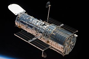View of Hubble after Being Released from the Shuttle Atlantis (28223588012)