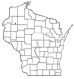 Location of Long Lake, Washburn County, Wisconsin
