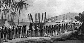 William Ellis, Funeral procession of Keopuolani, Hawaii (1823)