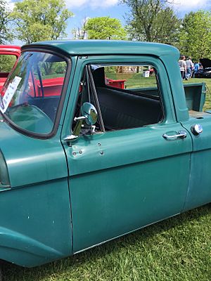 1961 Ford F100 Unibody pickup design factory original at 2015 Shenandoah AACA meet 4of6