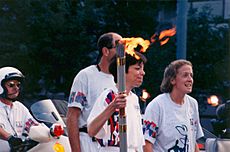 1996 Olympic Torch during the relay