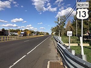 2022-10-18 15 31 02 View north along U.S. Route 13 (Bristol Pike) just north of Beaver Street in Bristol, Bucks County, Pennsylvania